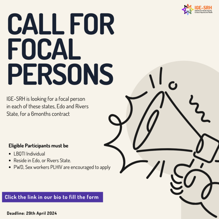 Call for focal persons